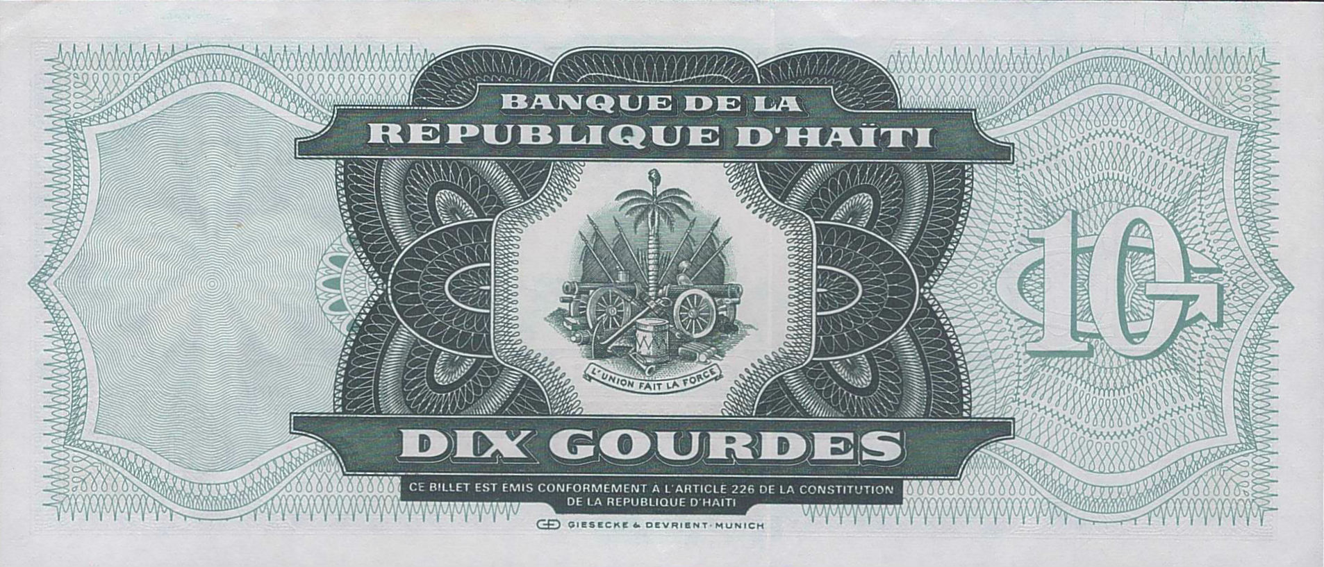 Haiti 10 2000 UNC P-256